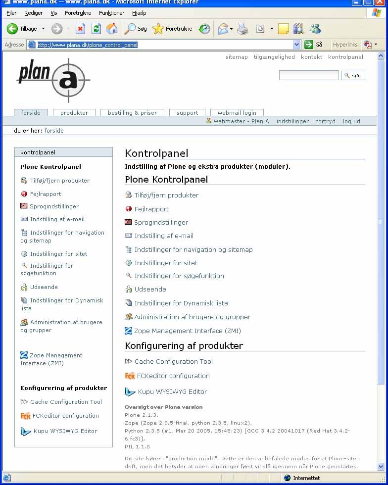 Plone Control Panel